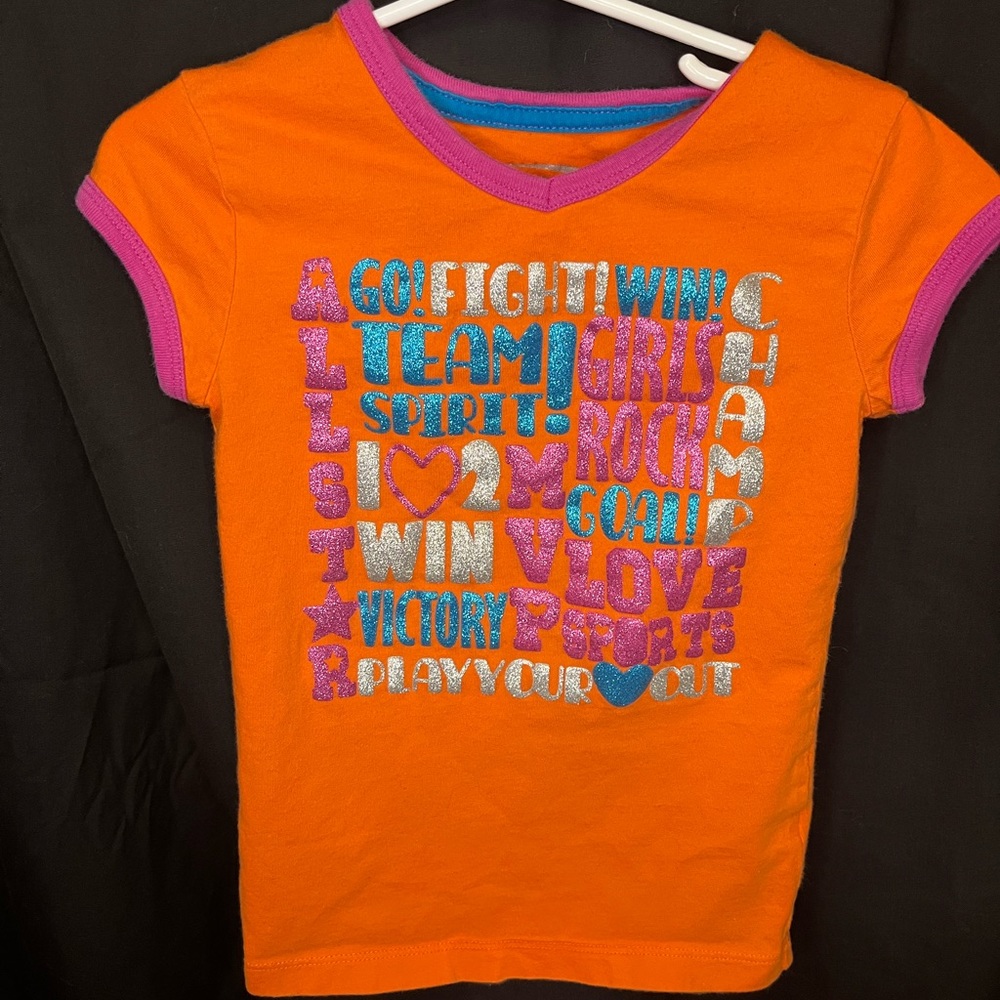 Kid’s Orange and Pink Girl Power Tshirt